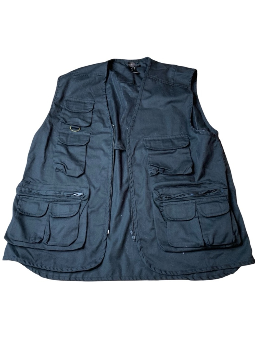 SOL'S WILD Multi-Pocket Reporter Vest | Black | Size Large | Gilet Waistcoat